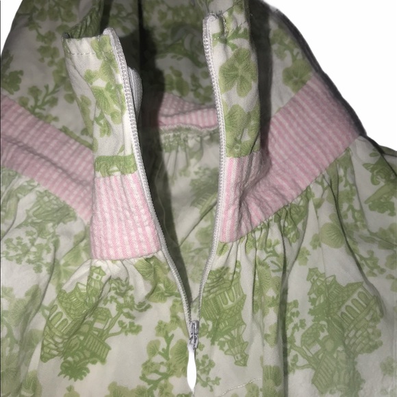 Icky Baby Green Print Dress Size 4T - Picture 5 of 8